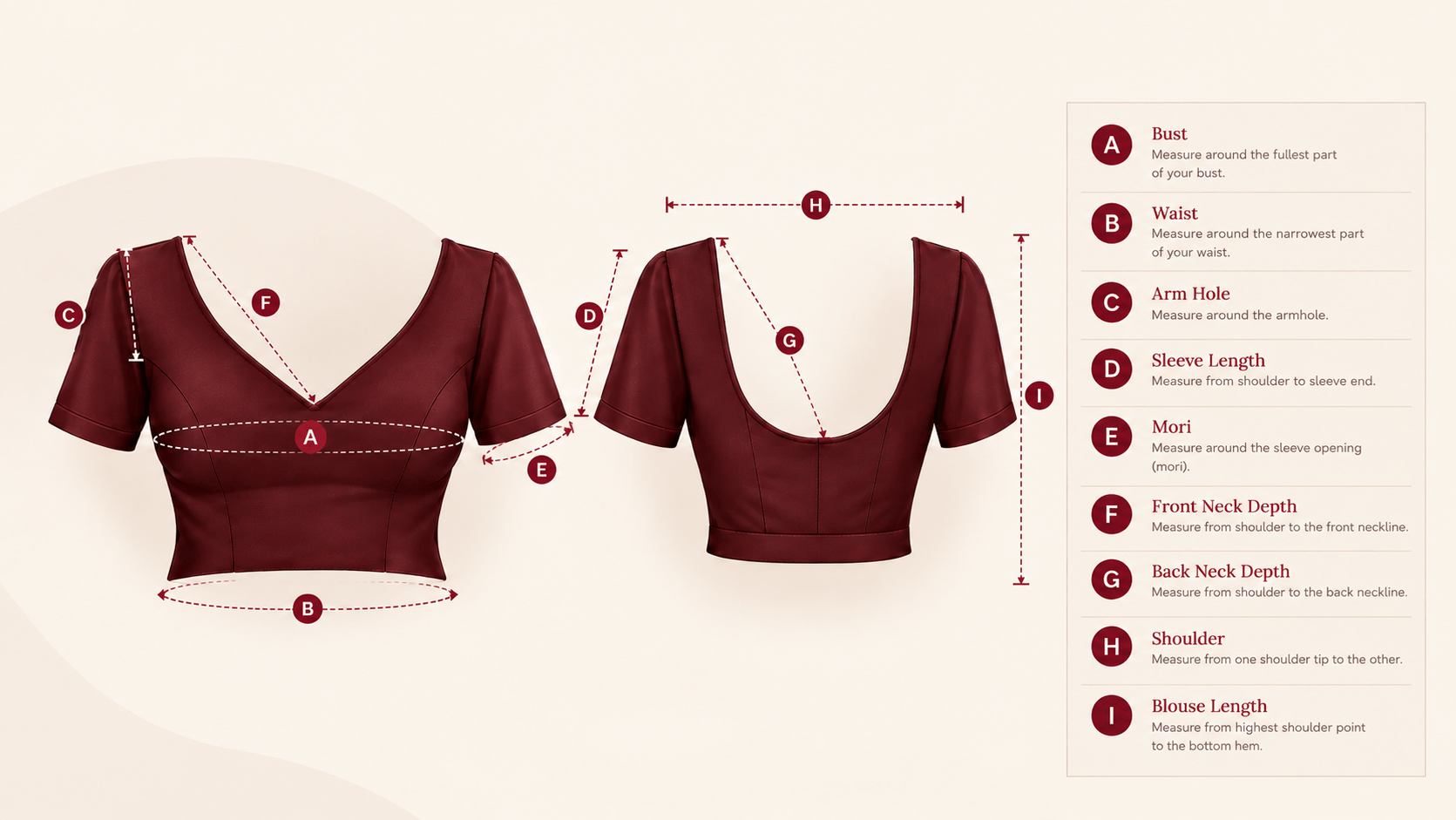 Blouse Measurement Guide