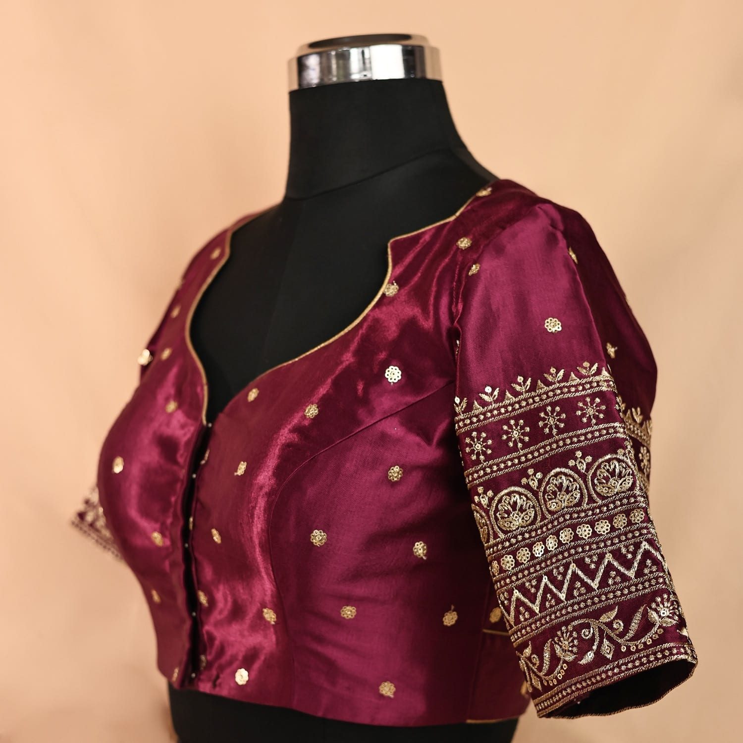 Rosewood Zardozi Bridal Blouse