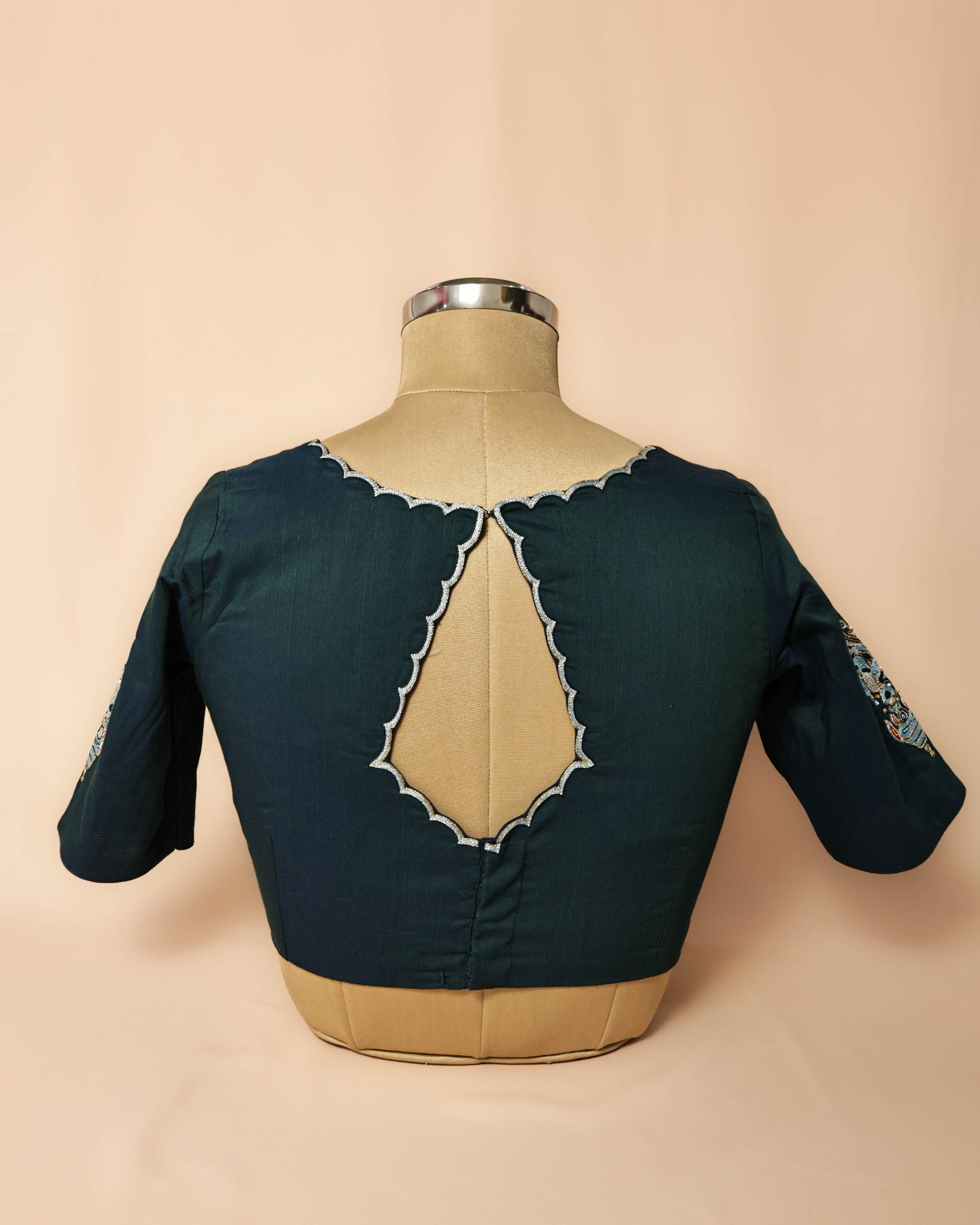 Balck Raw silk blouse