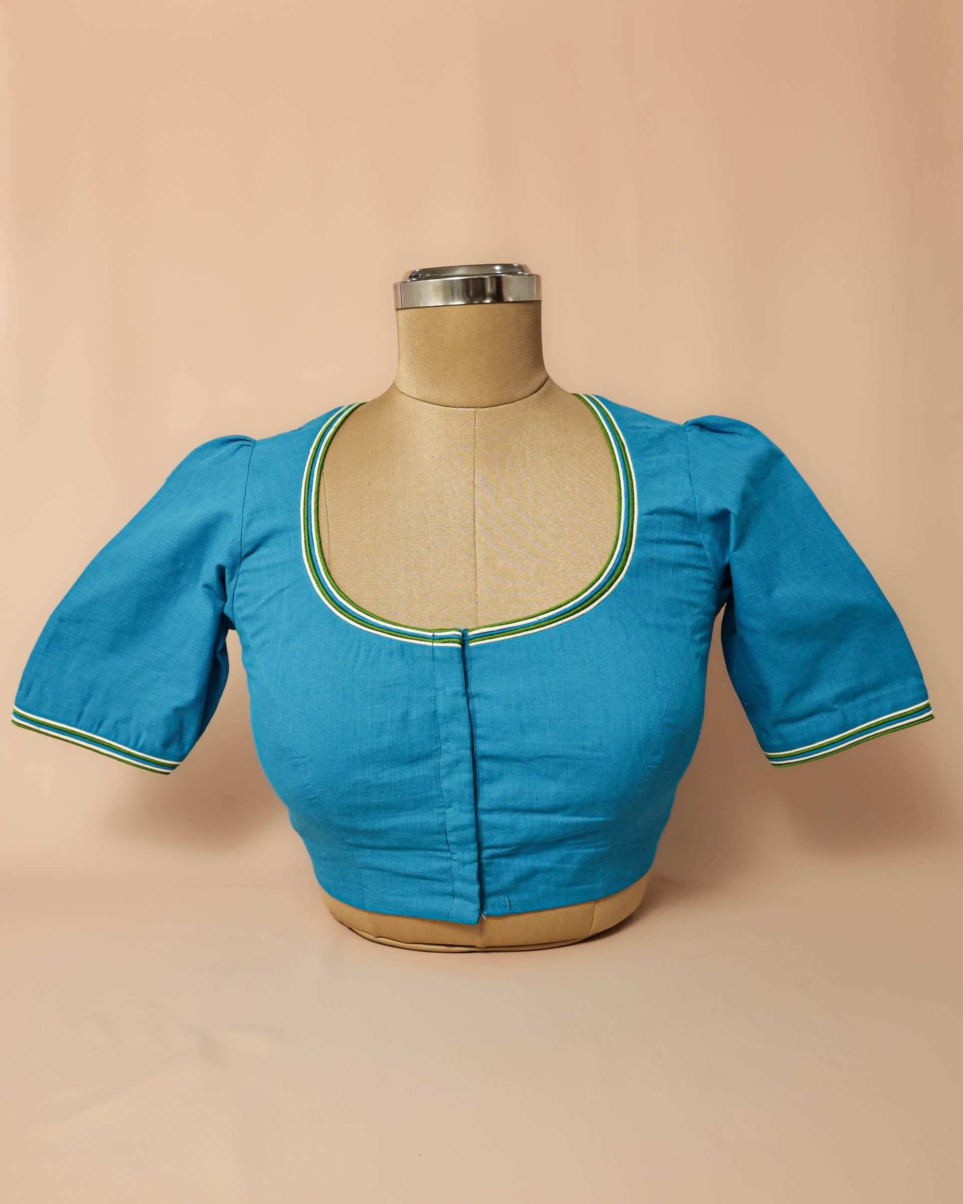 Blue Raw silk blouse