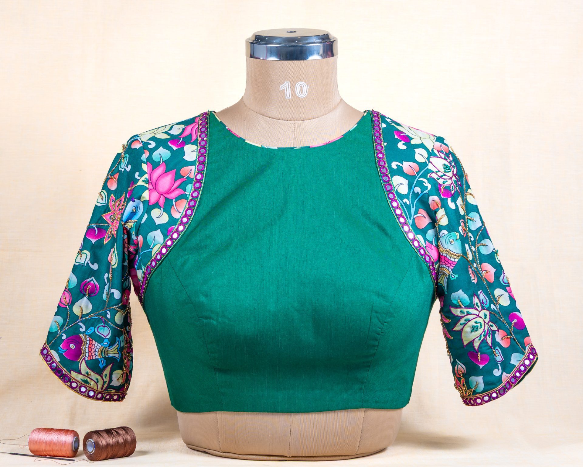 vibrant green color blouse